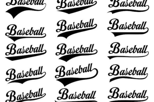 Baseball Font With Tail