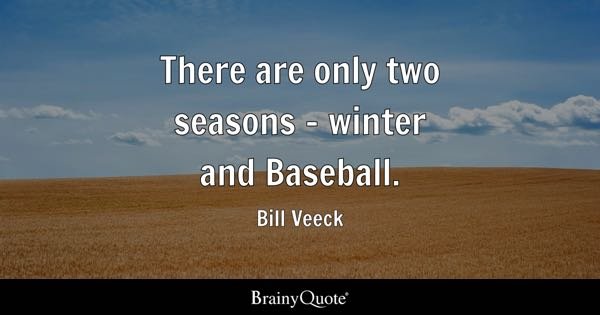There are Only Two Seasons Winter And Baseball